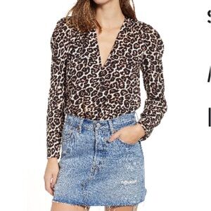 Like new AFRM leopard bodysuit